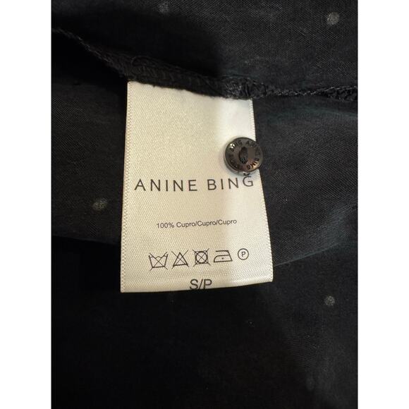 Anine Bing NWT Midnight Rhinestone Studded Long Sleeve Mini Dress Small - Picture 9 of 10